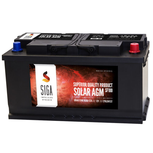SIGA SOLAR AGM Solarbatterie 100Ah 12V
