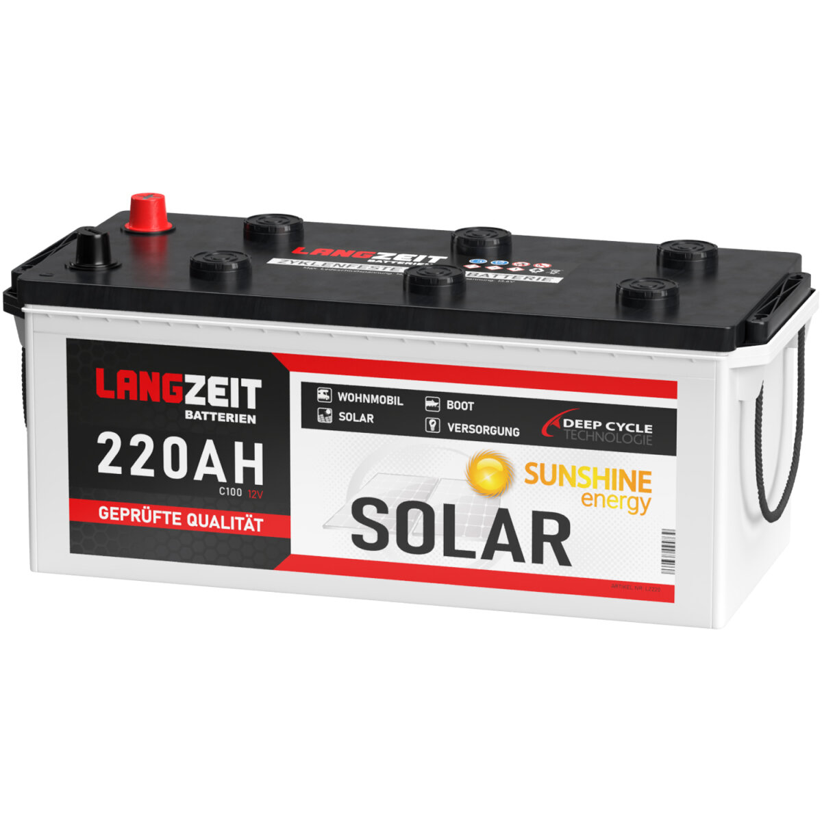 Langzeit Solarbatterie 220Ah 12V, 228,90 €