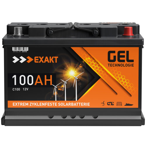 EXAKT GEL Solarbatterie 100Ah 12V